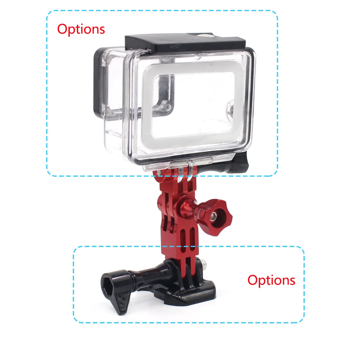 CNC алюминиевый сплав Трехходовой поворотный рычаг фиксированный Адаптер для GOPRO Hero 7 6 5 Session/Xiaomi Yi/SJ/GitUp Экшн-камера