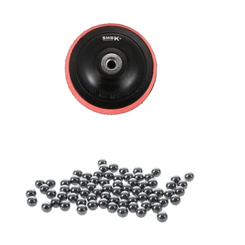 

72 Pcs 4mm Diameter Bike Steel Ball Bearing & 1x Car Angle Grinder Polishing Disc Cleaning Tool 4 Inch Diameter