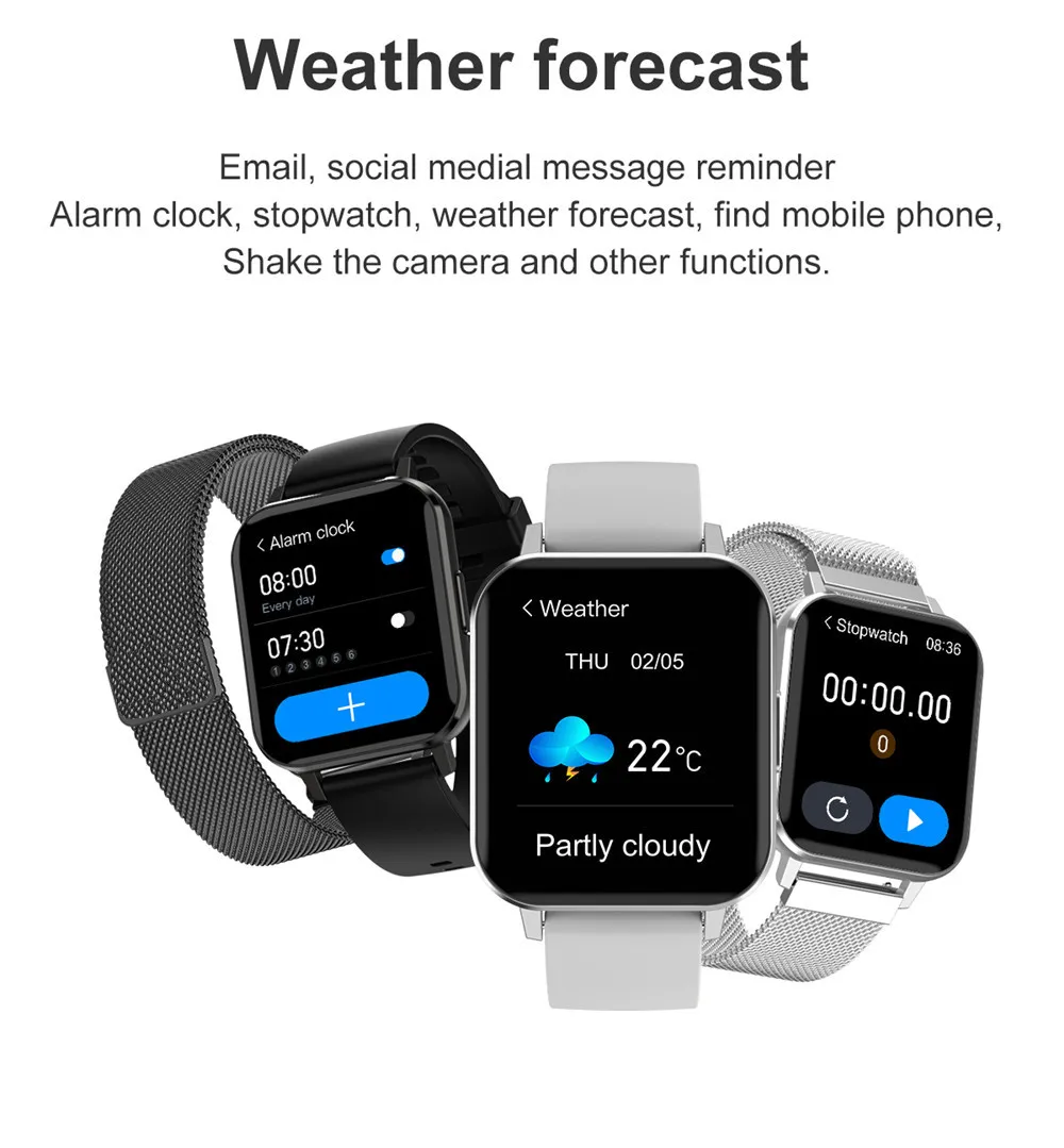 Smartwatch ecg unissex, relógio inteligente com tela