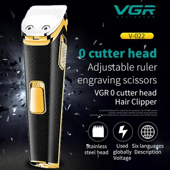 

Household Professional Waterproof Hair Trimmer Men's Haircut Cutting Machine Grooming Low Noise Clipper Titanium Ceramic Blade