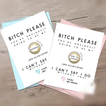 

Bitch Please Funny Will you be my Bridesmaid Scratch Card Personalized Wedding card Custom Will You Be My Bridesmaid Card