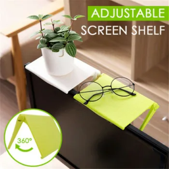 

Adjustable Screen Shelf Storage Rack Clip Computer Table Desk Stand Table Desk Creative Multifunction Shelf Stand Accessories