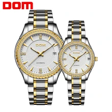 Aliexpress - DOM Mechanical Automatic Watches For Men Couple Watches Dress  Golden Watch Men’s Women Stainless Steel Waterproof Quartz Watch