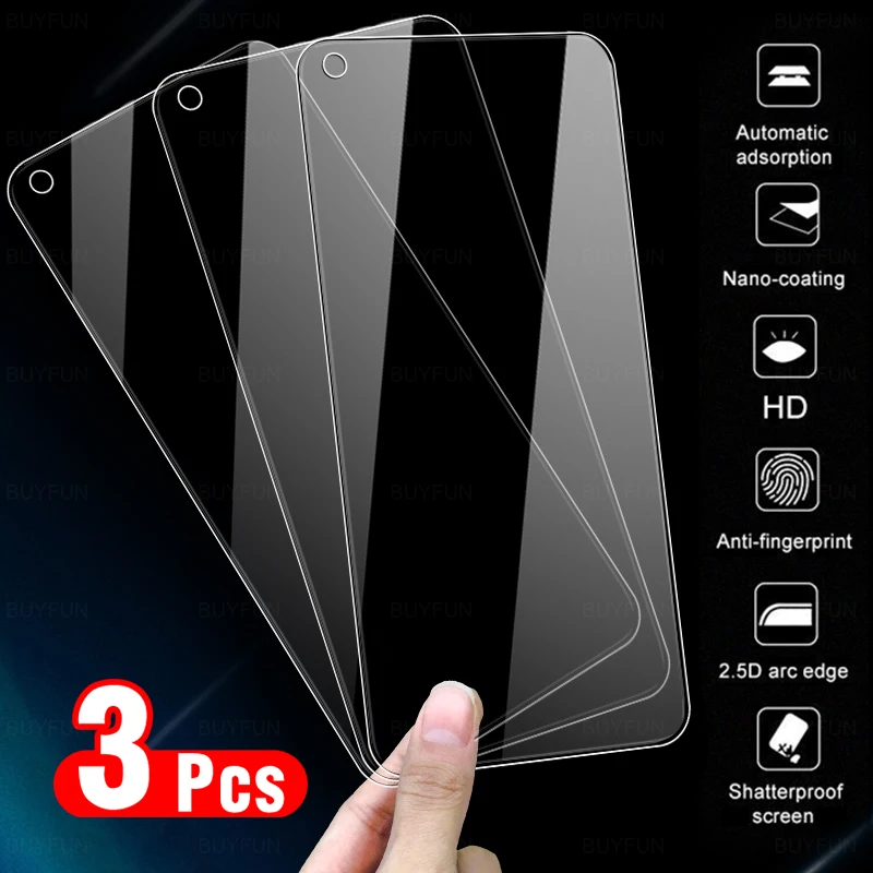 

3Pcs Protective Tempered Glass For Huawei honor 20 20pro 20s nova 5t 5i pro 5z Safety Phone Screen Protector Cover Film Cover