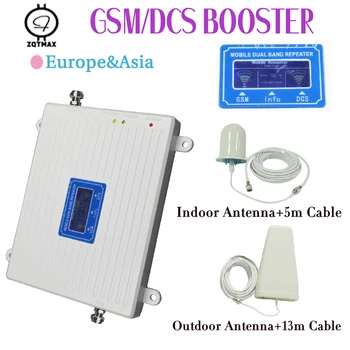 

ZQTMAX Smart Lte 4g repeater gsm dcs signal Booster 900 1800 Amplificador Booster 2g 4g Mobile Phone Signal Amplifier Repeater