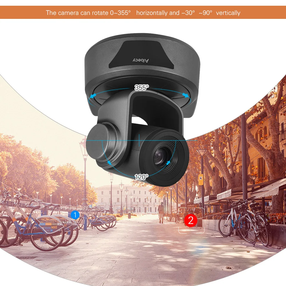 Aibecy Video Conference Camera 3X Optional Zoom Cam Webcam Full HD 1080P 95 Degree Wide Viewing Auto Focus USB2.0 Meeting Camera