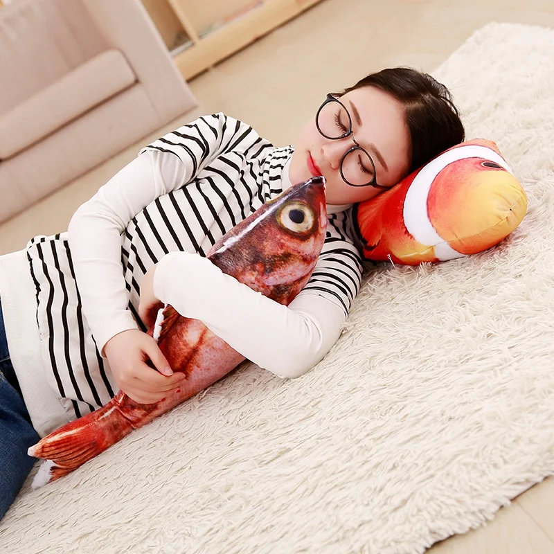 60 см искусственная мягкая подушка с животными кукла кошка игрушка скумбрия клоун