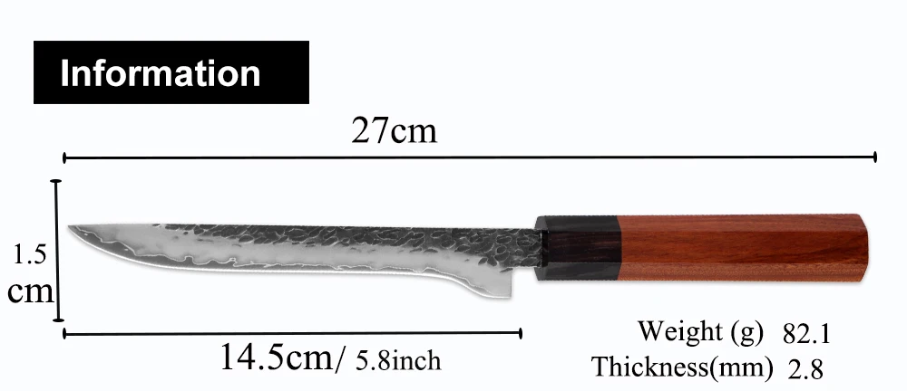 XITUO обвалочный нож трехслойный композитный стальной поварской нож ручной работы кованый острый Профессиональный обвалочный нож восьмиугольная ручка