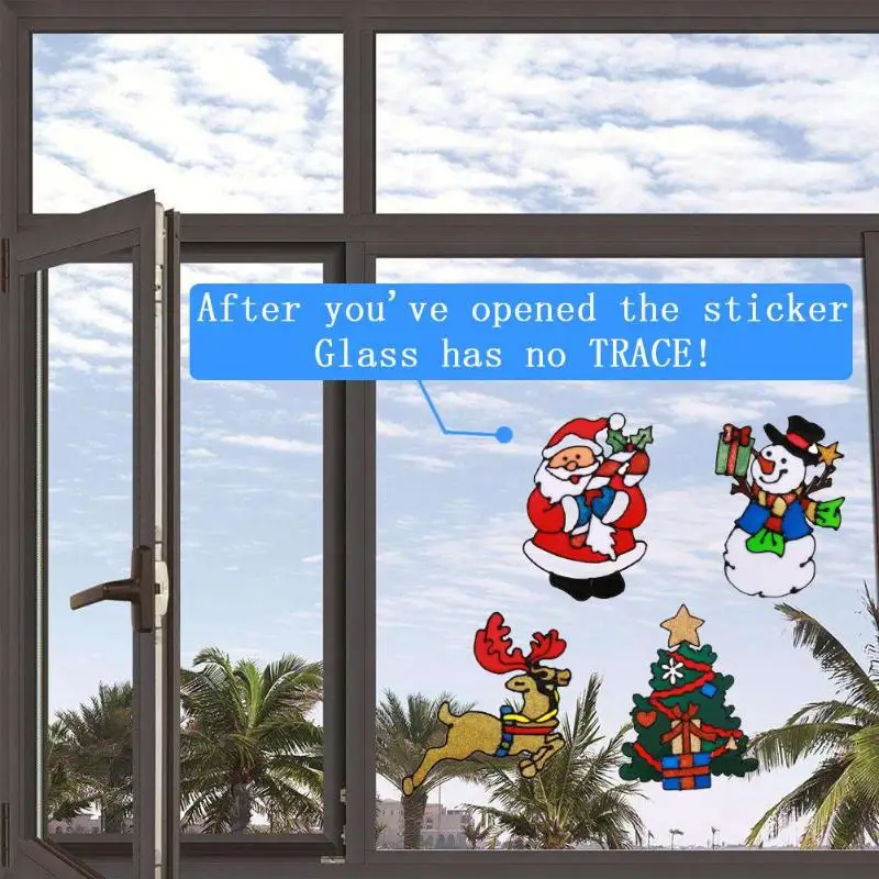 2020 New Year Navidad Silicone Glass Stickers Large Window Glass Door Xmas Decorative Sticker Christmas Atmosphere Decor Tool 2020 New Year Navidad Silicone Glass Stickers Large Window Glass Door Xmas Decorative Sticker Christmas Atmosphere Decor Tool