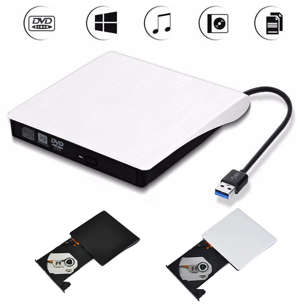 12,7 мм USB 3,0 DVD привод Внешние оптические приводы Корпус Sata к USB Внешний чехол для ноутбука без привода