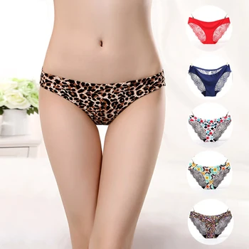 

3pcs/lot Sexy Lace Women Briefs Panties Underwear Women's Print Seamless Panties Hollow Lingerie Underpants Underwear