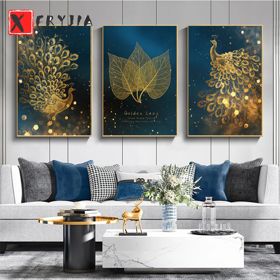 Phoenix Golden Leaf diamond embroidery mosaic 5d diy painting stitch cross full square round home decor | Дом и сад