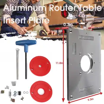 

Multifunctional Aluminium Router Table Insert Plate Woodworking Benches Wood Router Trimmer Models Engraving Machine