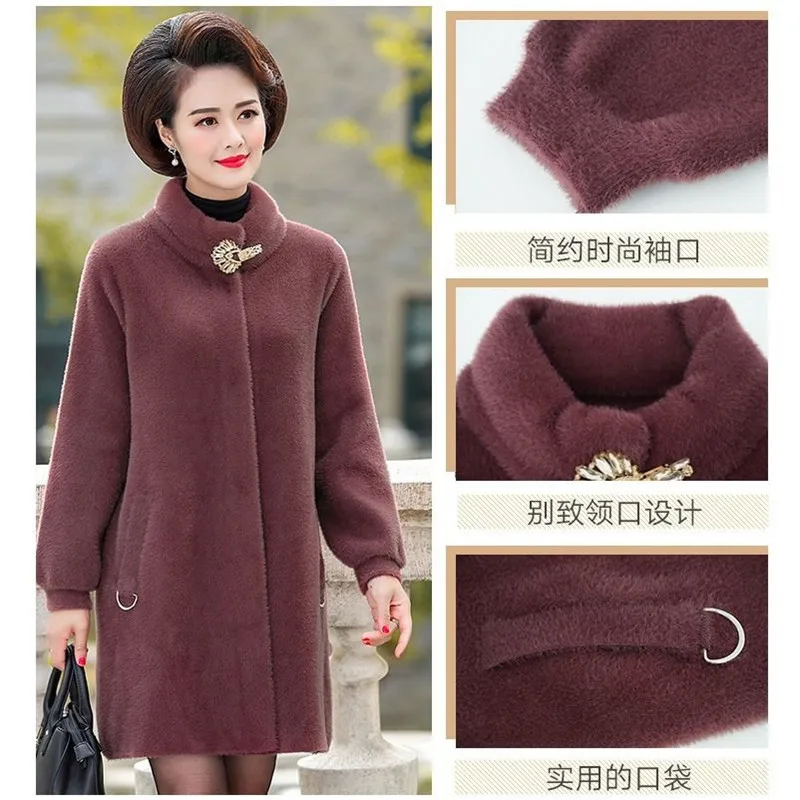 Women Winter Cashmere Woolen Coat New Imitation
