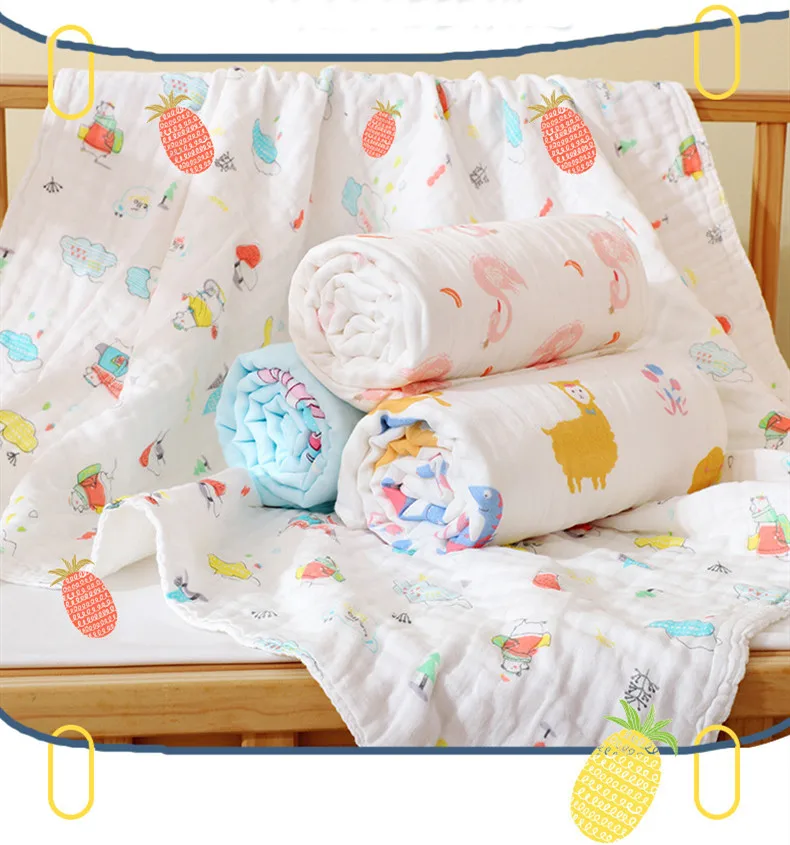 Детское банное полотенце для новорожденных; детское одеяло для пеленания с милым принтом; детское пляжное полотенце для купания; детское муслиновое Пеленальное Одеяло; 110*110 см
