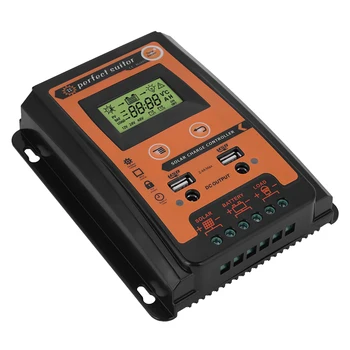 

30A MPPT Solar Charge Controller Dual USB LCD Display​​ Double Button Solar Panel Battery Regulator Discharge Capacity Control
