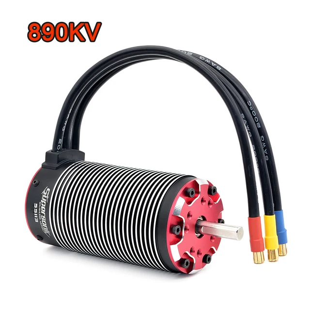 Rocket 890KV 750KV 550KV Brushless Sensorless Motor 55113 w/Temp Sensor Port for 1/5 1/6 1/7 RC Monster Buggy Baja Car