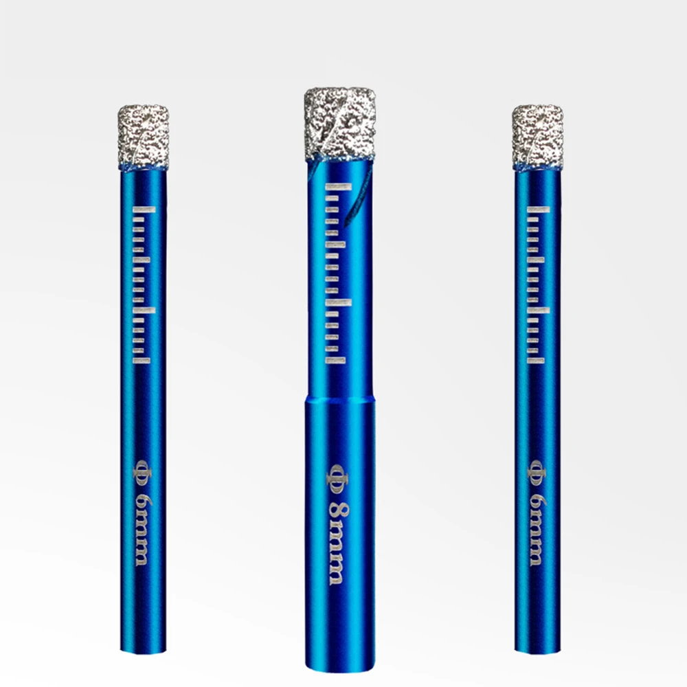 4/5/6 PCS Durable Diamond Coated Core Drill Bit Dry Drilling for Glass Marble Granite Quartz Porcelain Ceramics marble