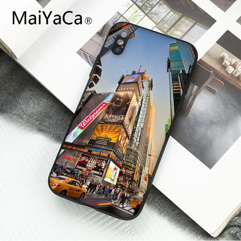 MaiYaCa Нью-Йорк Таймс Сквер такси чехол для телефона для iphone 11 Pro 11Pro Max 8 7 6 6S Plus X XS MAX 5 5S SE XR