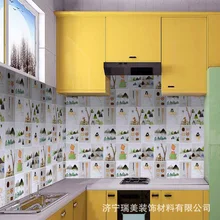 Масляные наклейки 200*60 см, клейкая бумага для кухни, устойчивая к высоким температурам, водостойкая, антимасляная плитка, наклейки для шкафа, Creativ