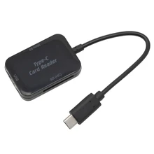 USB-C type C к USB 2,0 концентратор SD TF считыватель карт памяти OTG адаптер для телефона ПК Прямая поставка