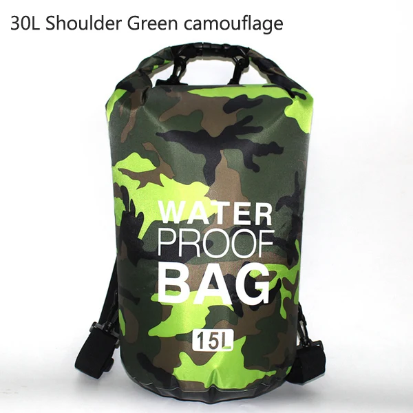 green 30L 5L/10L/20L/30L камуфляжная уличная сумка Портативная рафтинг водонепроницаемая сумка мешок для плавания сумка для воды треккинг - Цвет: green 30L