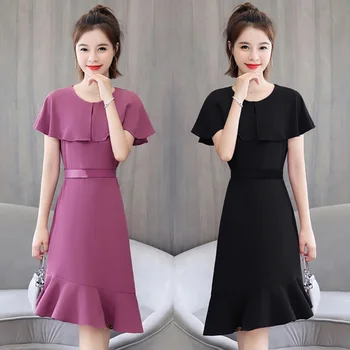 

Women Summer Sexy Bodycon Dresses Short Sleeve Solid Color Waisted Ladies Party Evening Vestidos