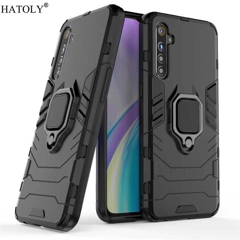 

For OPPO Realme X2 Case Cover For Realme X2 Protective Case Finger Ring Armor Back Shell PC Hard Phone Case For OPPO Realme X2