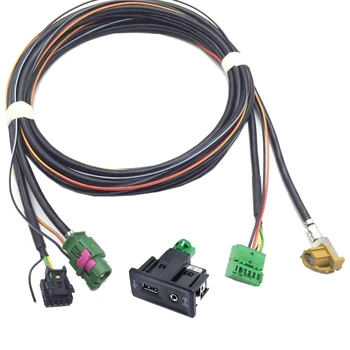 

Upgrade MIB Phone Mapping for Carplay USB AUX Switch + Harness for Golf7 Jialv Lingdu MIB Carplay AUX