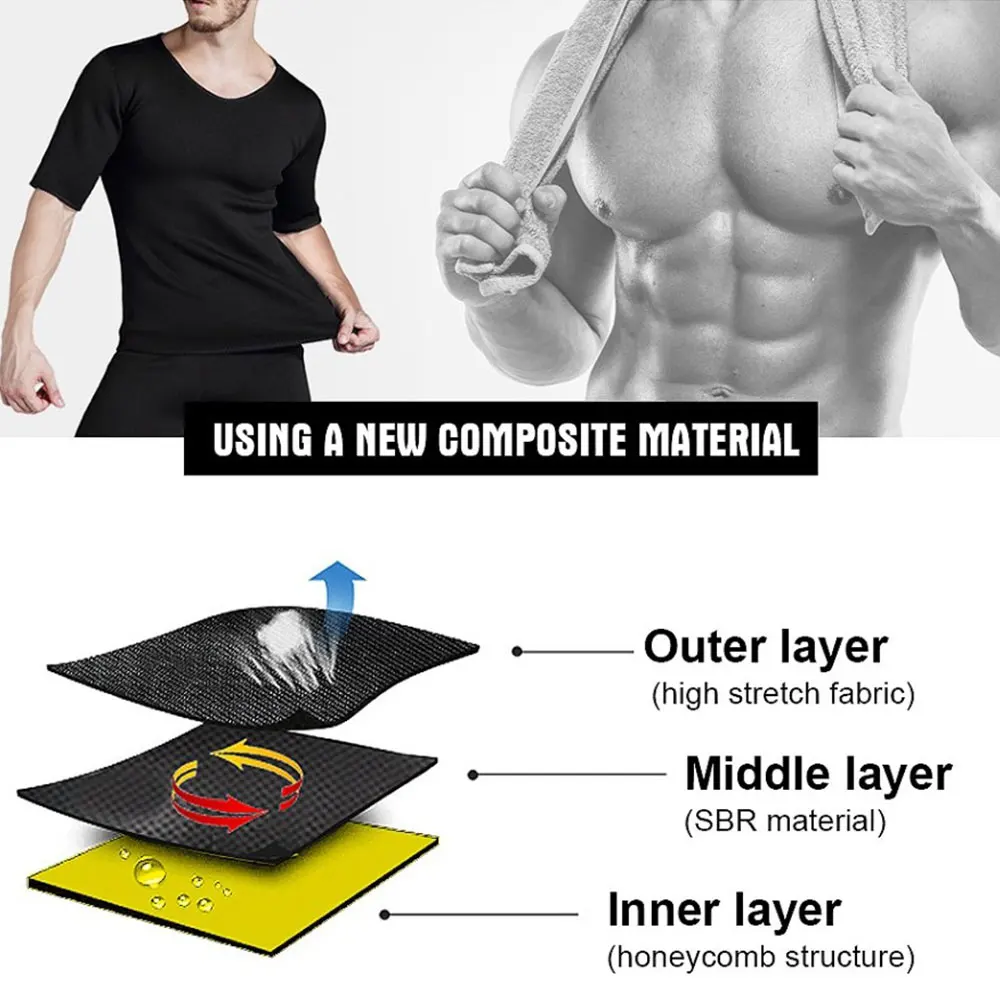 Размера плюс Для мужчин кофта Body Shaper жилет неопрена похудения талии тренер