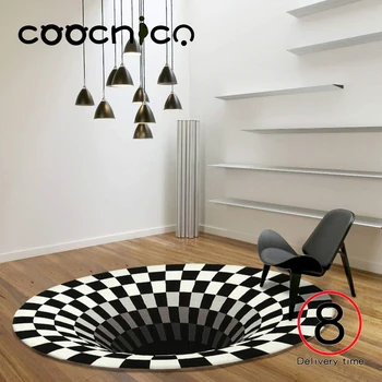 

Room Decoration 3D Vortex Illusion Rug Carpet Tapis Impression Print Bottomless Hole Antiskid Mat Blanket DECOR Dropshipping