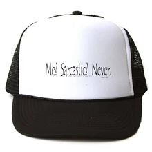 Me Sarcastic Never бейсболка с сеточкой и регулируемым ремешком шляпа