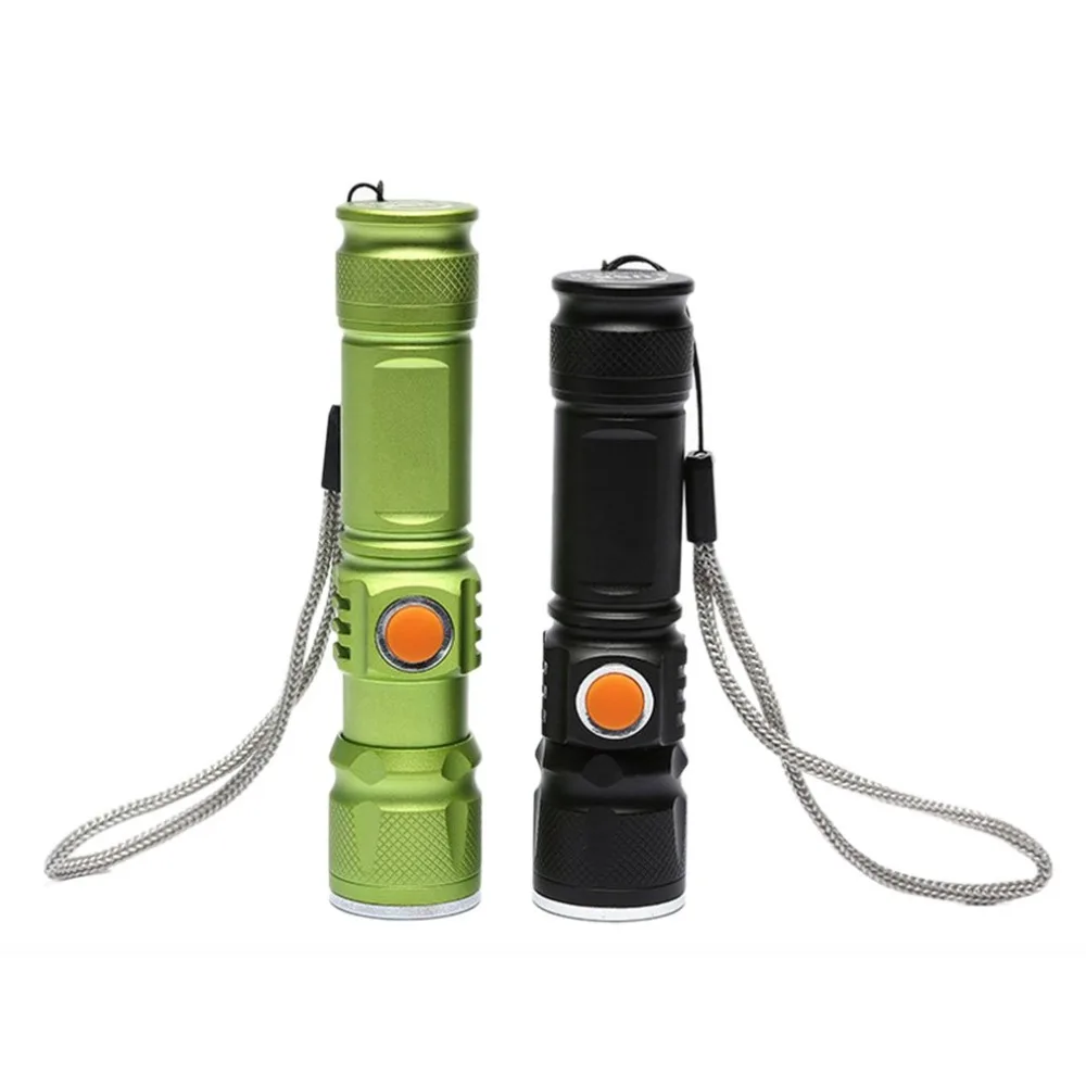 

Super Bright Portable Size 18650 USB Rechargeable Flashlight Portable Lantern Waterproof Torch Zoomable Flash Light