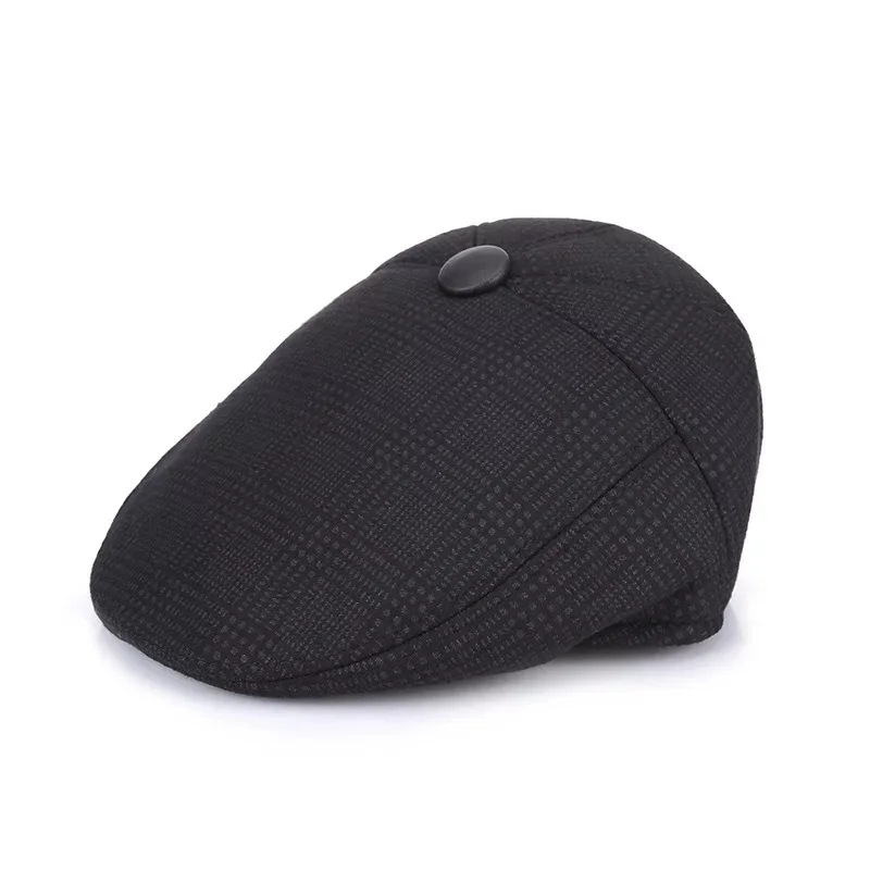 

Autumn And Winter Warm Hat Europe And America Fashion Hat Forward Cap Beret Middle-aged Dad-Brim Hat Wholesale