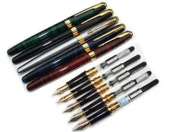 

Promotion 5Pcs/lot Baoer 388 High Quality Cheap Price Arrow Clip M Nib Ink/Brand/Fountain Pen Metal Gift Pens Writing Stationery
