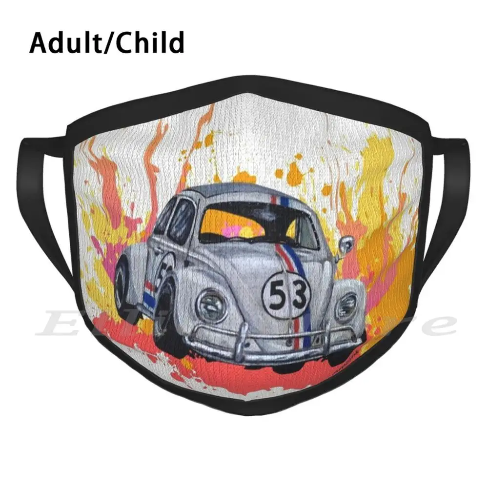 

Cox Herbie Funny Print Reusable 2582 Scarf Face Mask Car Vintage Choupette Color Stains Trend Splash Ink