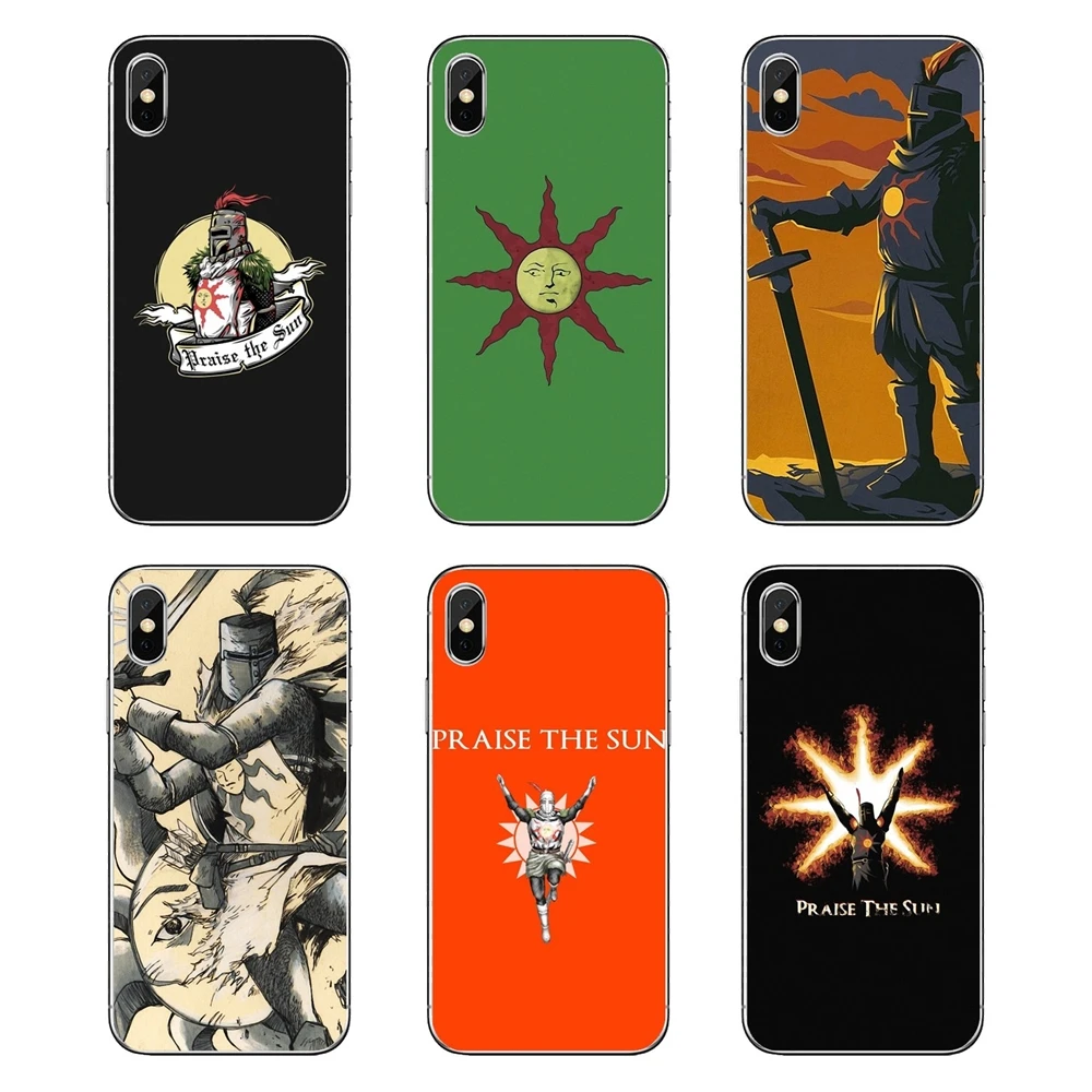 Transparent Soft Cases Covers Praise the Sun Dark Souls For Xiaomi Mi A1 A2 5X 6X 8 lite SE Pro Max Mix 2 2S 3 Mi5 Mi5S |
