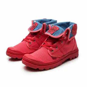 

Woman High Help Canvas Ankle Boots Women European Flat Platform Ladies Gladiator Military Boots Shoes High Quality