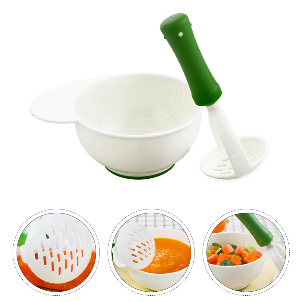 1Set Grinding Bowl Durable Safe Multi Functional Toddler Training Bowl