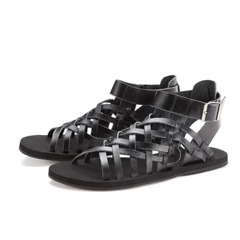 

Handsome Men's Gladiator Sandalias Mujer Summer Beach Sandals for Men 2020 Men's Leather Sandal Shoes, Big Sizes EUR38-45