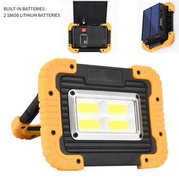 

Outdoor New Solar USB Rechargeable Searchlight, Multifunctional Work Light, Emergency Camping Light With Magnet, Floodlight
