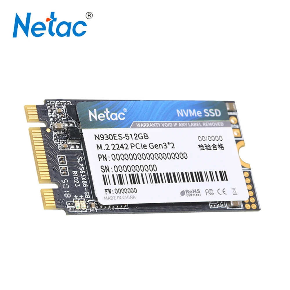 Netac N930ES M.2 SSD m2 Внутренний твердотельный накопитель 128 ГБ 256 ГБ 512 ГБ 2242 NVMe Gen3* 2 PCle 3D MLC/TLC для ноутбука Copute