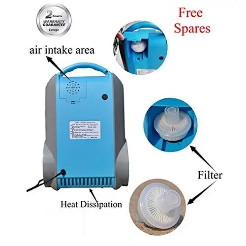 93% 1-5L oxygen concentrator Generator Portable oxygen making device for home outdoor and car use with battery car inverter