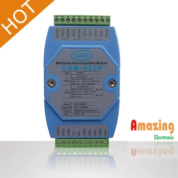 

2 Channel Data acquisition module 0-10V / 0-5V into RS485 serial port analog input and output DAM4220