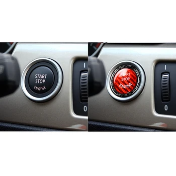 

E60 Button Cover Carbon Fiber Engine X5 Start X6 Stop Accessories Parts