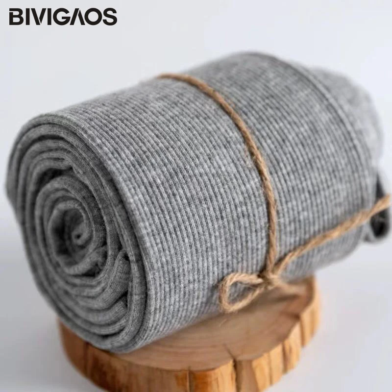 BIVIGAOS New Autumn Winter High Quality Combed Cotton Pantyhose High Waist Push Up Hips Tights Women's Foot Massage Panty Hose - Color: Light Grey