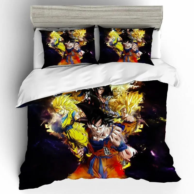 Nicediy Dragon Ball постельные принадлежности набор домашнего текстиля Постельные одеяла и комплекты постельного белья японское постельное белье хлопок King size пододеяльник комплект постельного белья