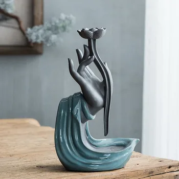 

Backflow Censer Smoking Flow Ceramic Incense Holder Craft for Home Office Room J99Store