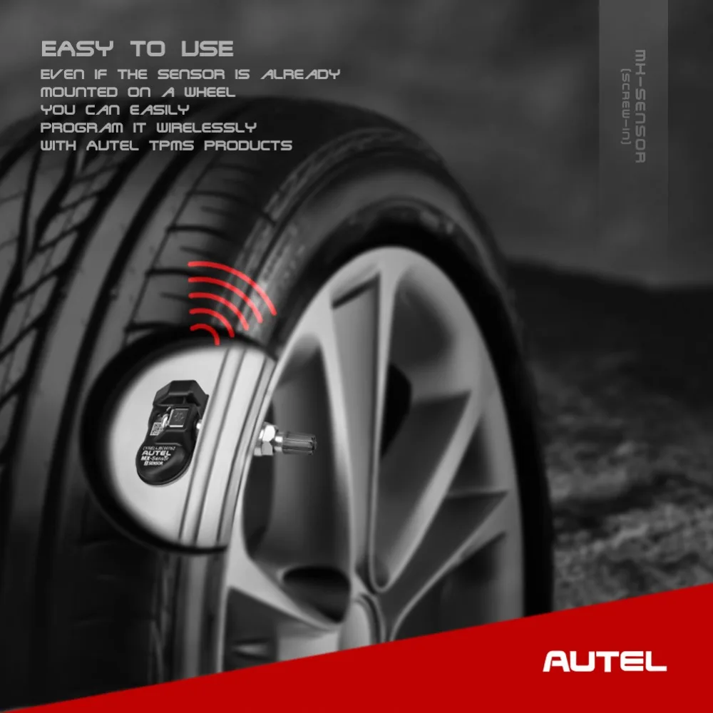 US $106.40 Autel MX Sensor 433 315MHZ TPMS Sensor Tire Repair Tools Scanner MaxiTPMS Pad Tire Pressure Monitor Tester Programming MXSensor