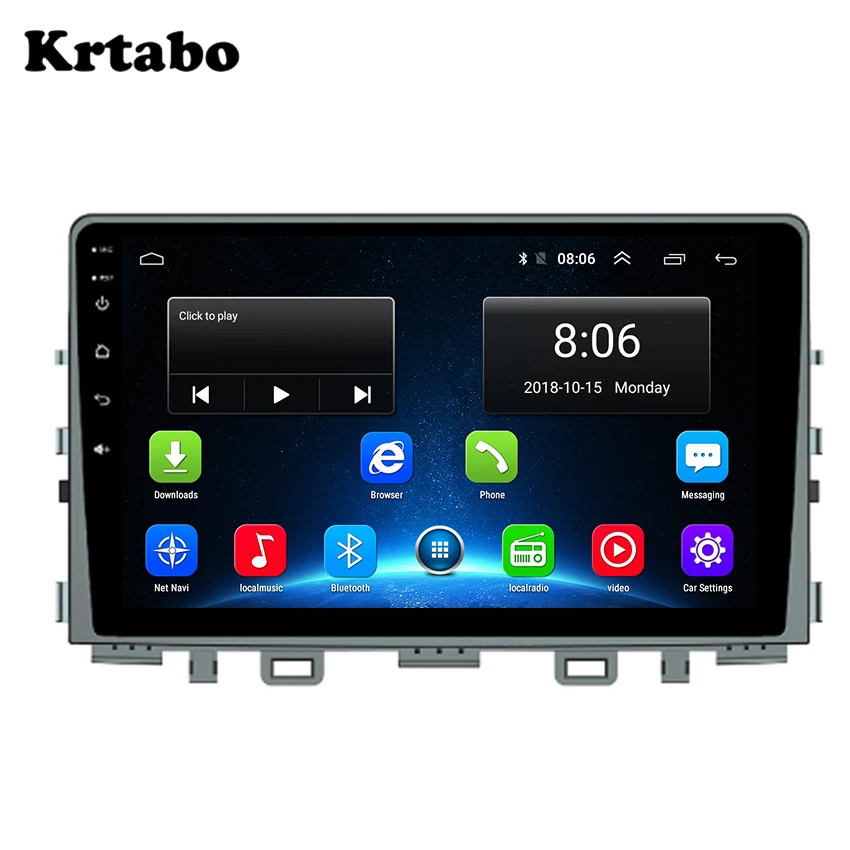 Discount Car radio Android multimedia player For Kia Rio 2017~2018 Car touch screen GPS Navigation Support Carplay Bluetooth 1